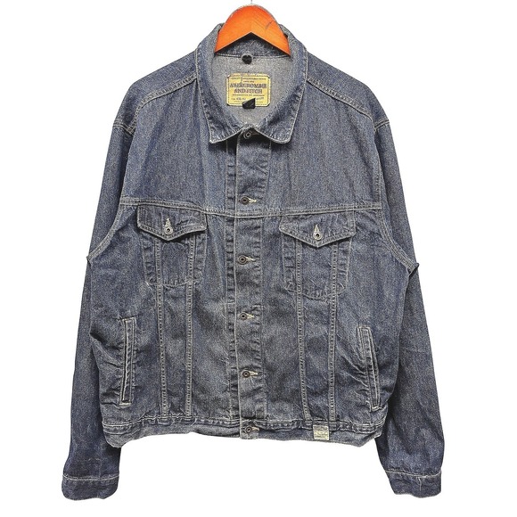 Abercrombie & Fitch Other - Abercrombie & Fitch Denim Jacket Men's XL Blue Trucker Distressed Vintage
